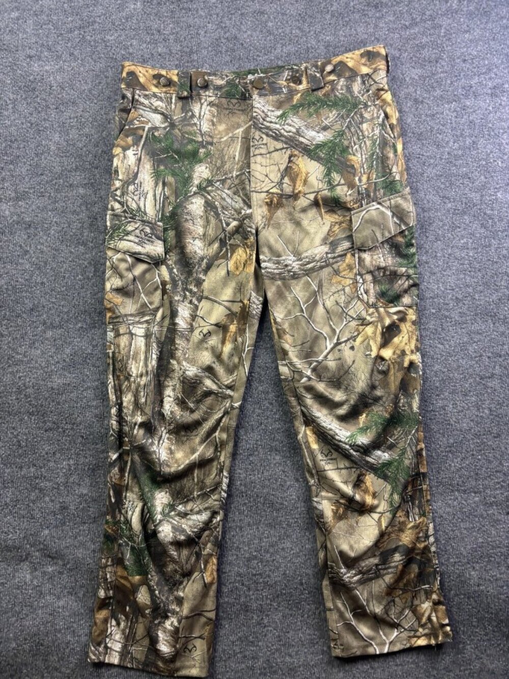 Cabela's Pants Mens 38x31 Brown Camo Microfiber Cargo Hunting‎ Outdoor Hiking